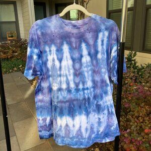 Ice-Dyed Ice Blue Large Tshirt